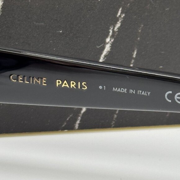 NEW CELINE CL40319F 01Y BLACK GRAY WOMEN SUNGLASSES CELINE - Picture 9 of 10